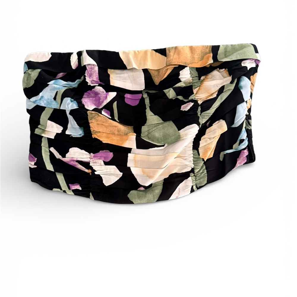 Lulu’s Floral Print Strapless Top